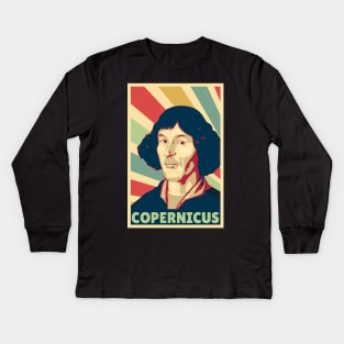 Nicolaus Copernicus Vintage Colors Kids Long Sleeve T-Shirt